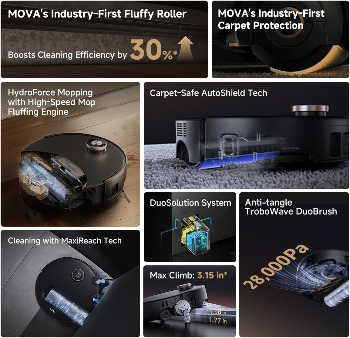 MOVA Z60 Ultra Roller Complete Robot Vacuum and Mop